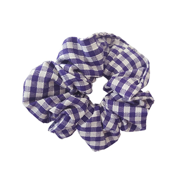 Purple School Dress With Hair Scrunchie