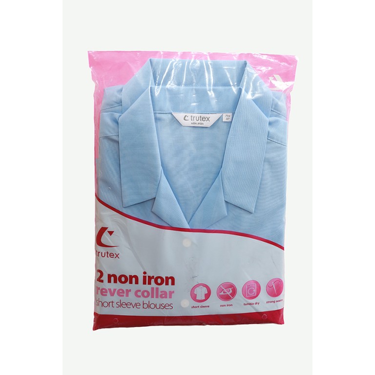 Girls Rever Blouse SHORT Sleeve Sky
