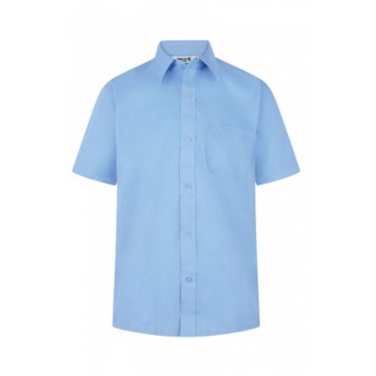 Boys' Short Sleeve Shirts Sky Blue TWIN PACK