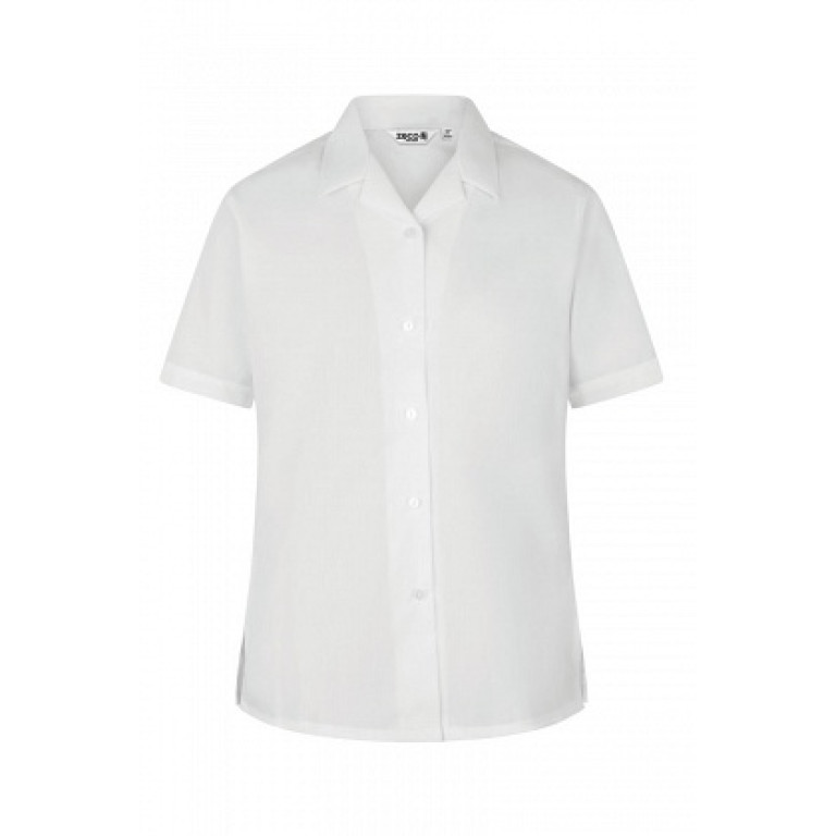 STM Girls Rever Blouse SHORT Sleeve Twin Pack White