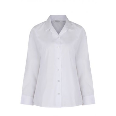 STM Girls Rever Blouse LONG Sleeve Twin Pack White