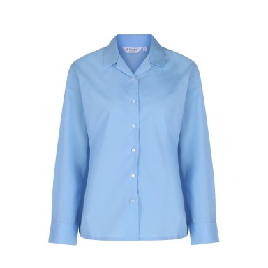 STM Girls Rever Blouse LONG Sleeve Twin Pack Sky