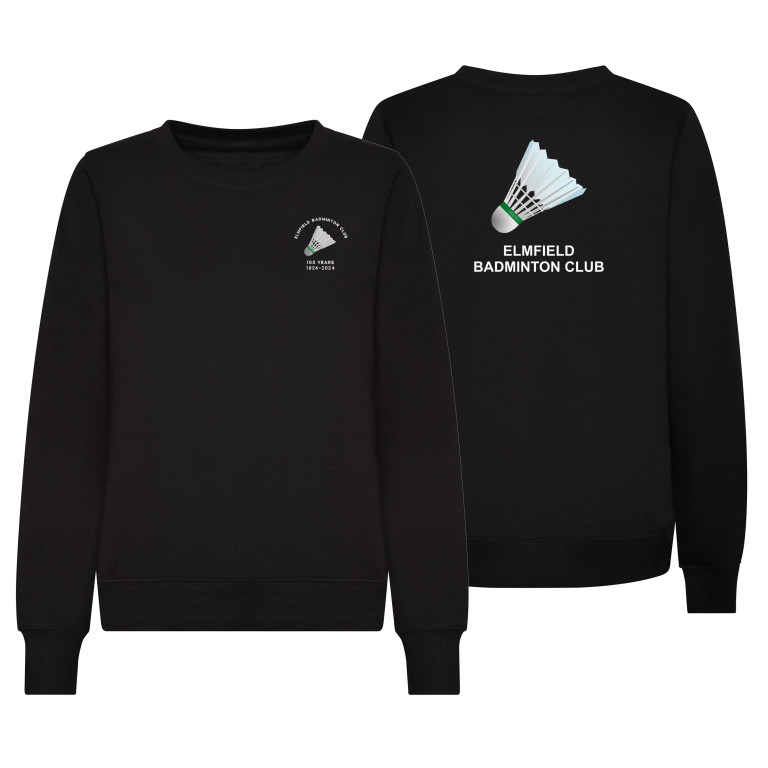 Elmfield Badminton Ladies Black Sweatshirt