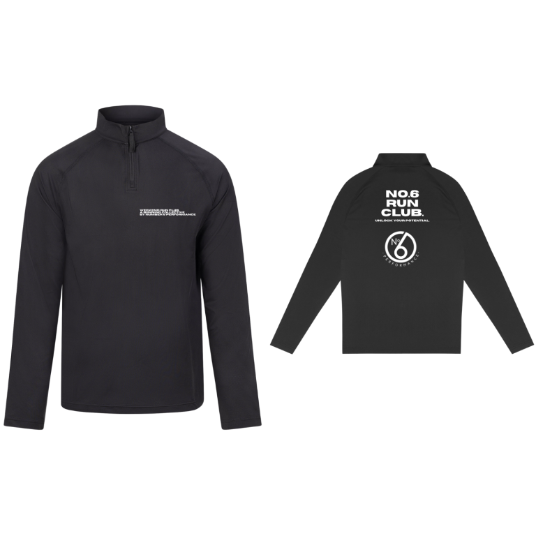 No.6 mens performance running club 1/4 zip