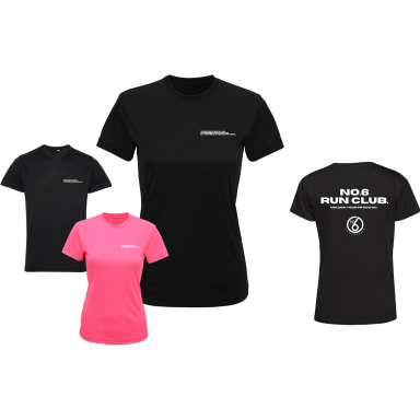 No.6 Ladies performance running tee