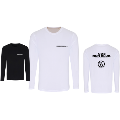 No.6 mens performance running long sleeve tee