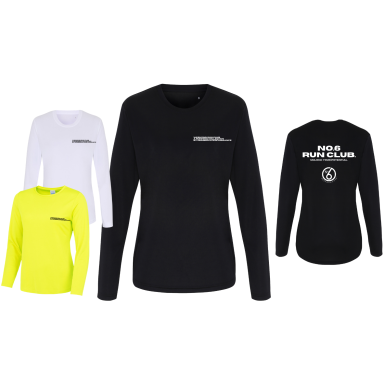 No.6 ladies performance running long sleeve tee