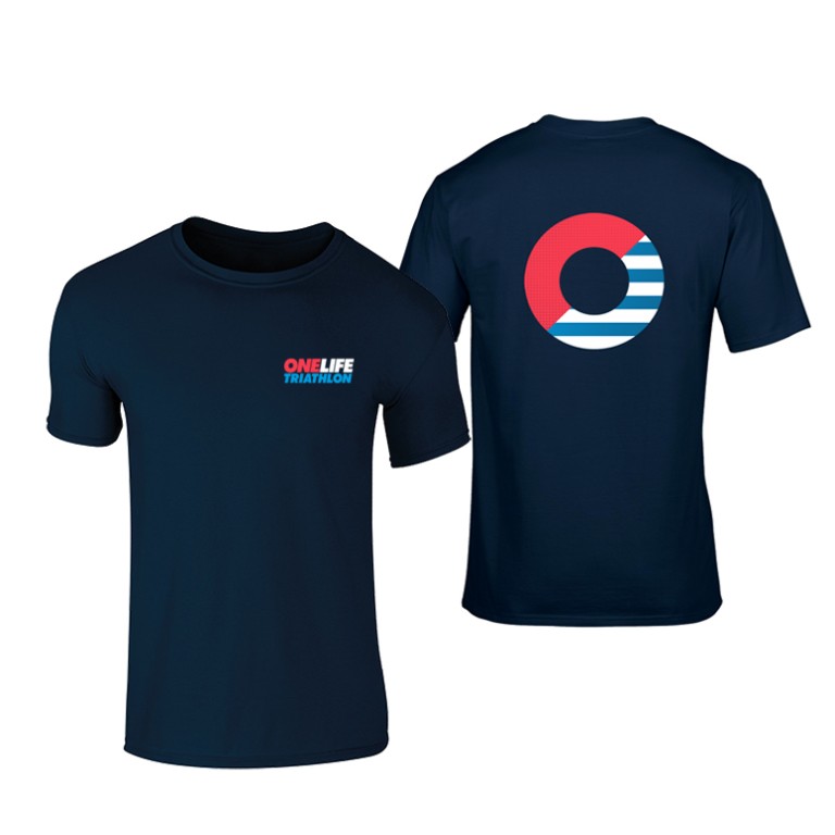 One Life Unisex Adult Cotton T shirt - Navy