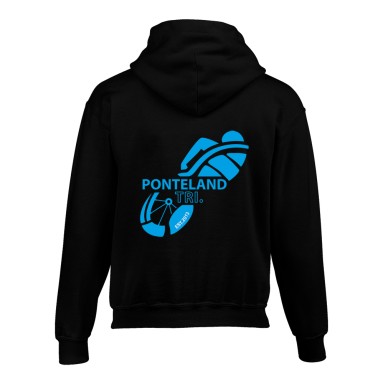 Ponteland Tri Junior Zipped Hoodie Black