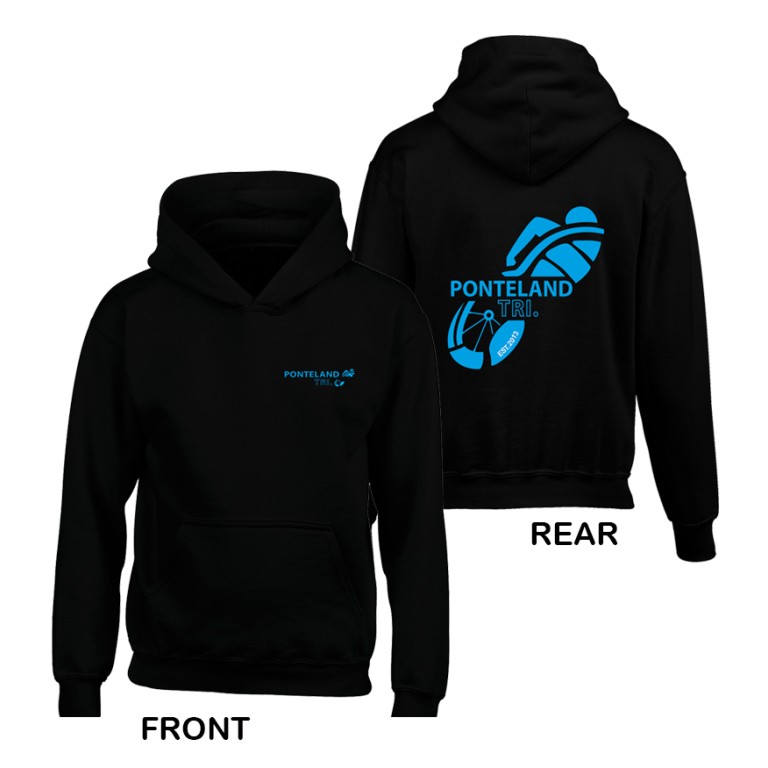 Ponteland Tri Junior Hoodie Black