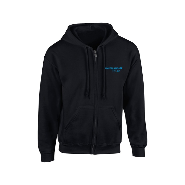 Ponteland Tri Junior Zipped Hoodie Black