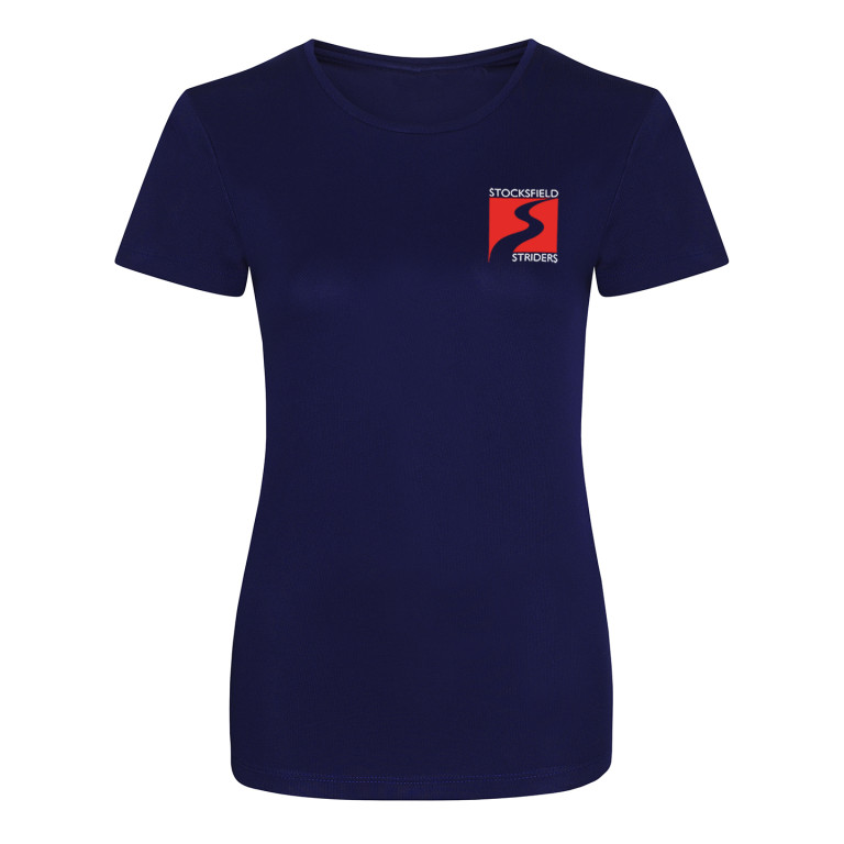 Stocksfield Striders Ladies Navy T-shirt