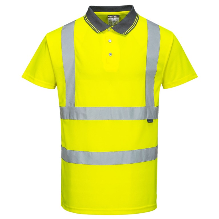 Portwest Hi Viz Polo Shirt Yellow
