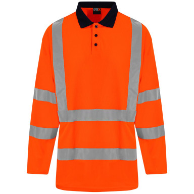 RTX High Visibility Long Sleeve Polo