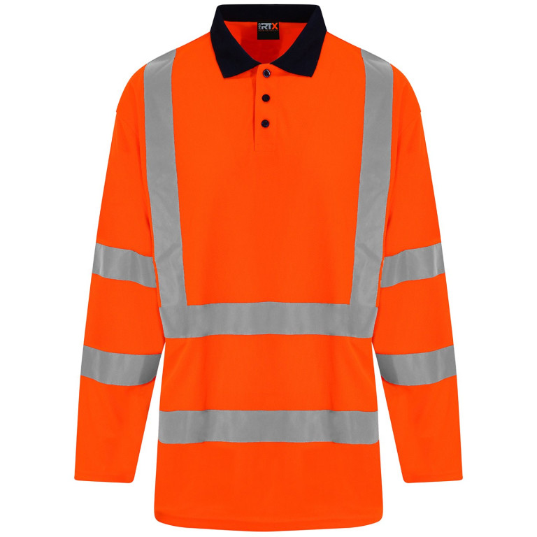 RTX High Visibility Long Sleeve Polo
