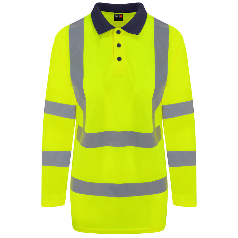 RTX High Visibility Long Sleeve Polo